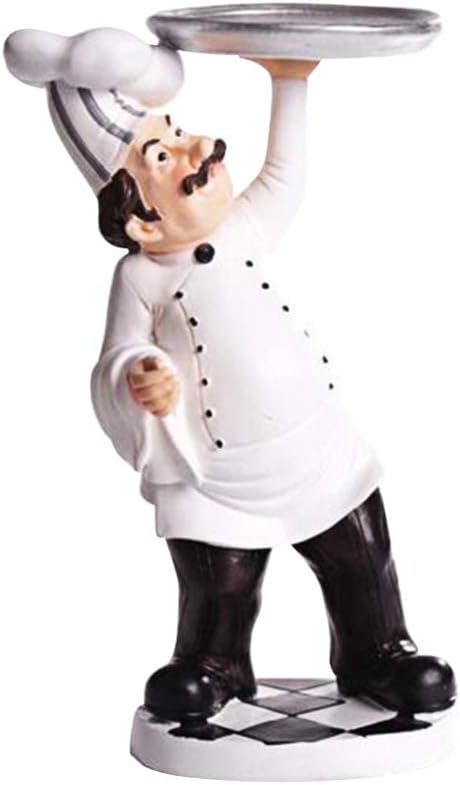 Supvox Französischer Koch Figur Koch Koch Sammlerstück für Theke Restaurant Café Bäckerei Hotel Tisc