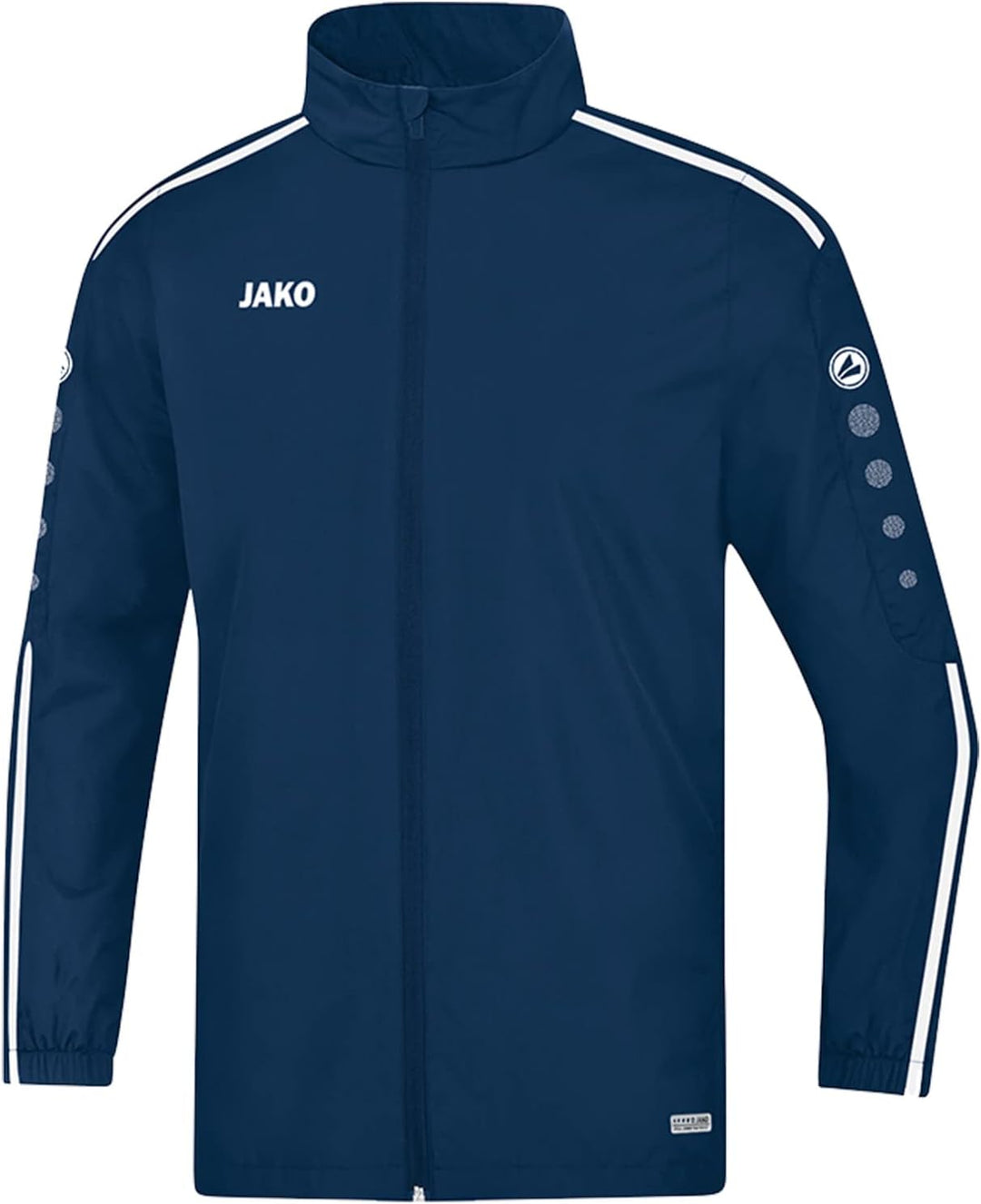 JAKO Herren Striker 2.0 Allwetterjacke (durchgehender Rv), marine/Weiss, XXL, 7419 L steingrau/Weiss