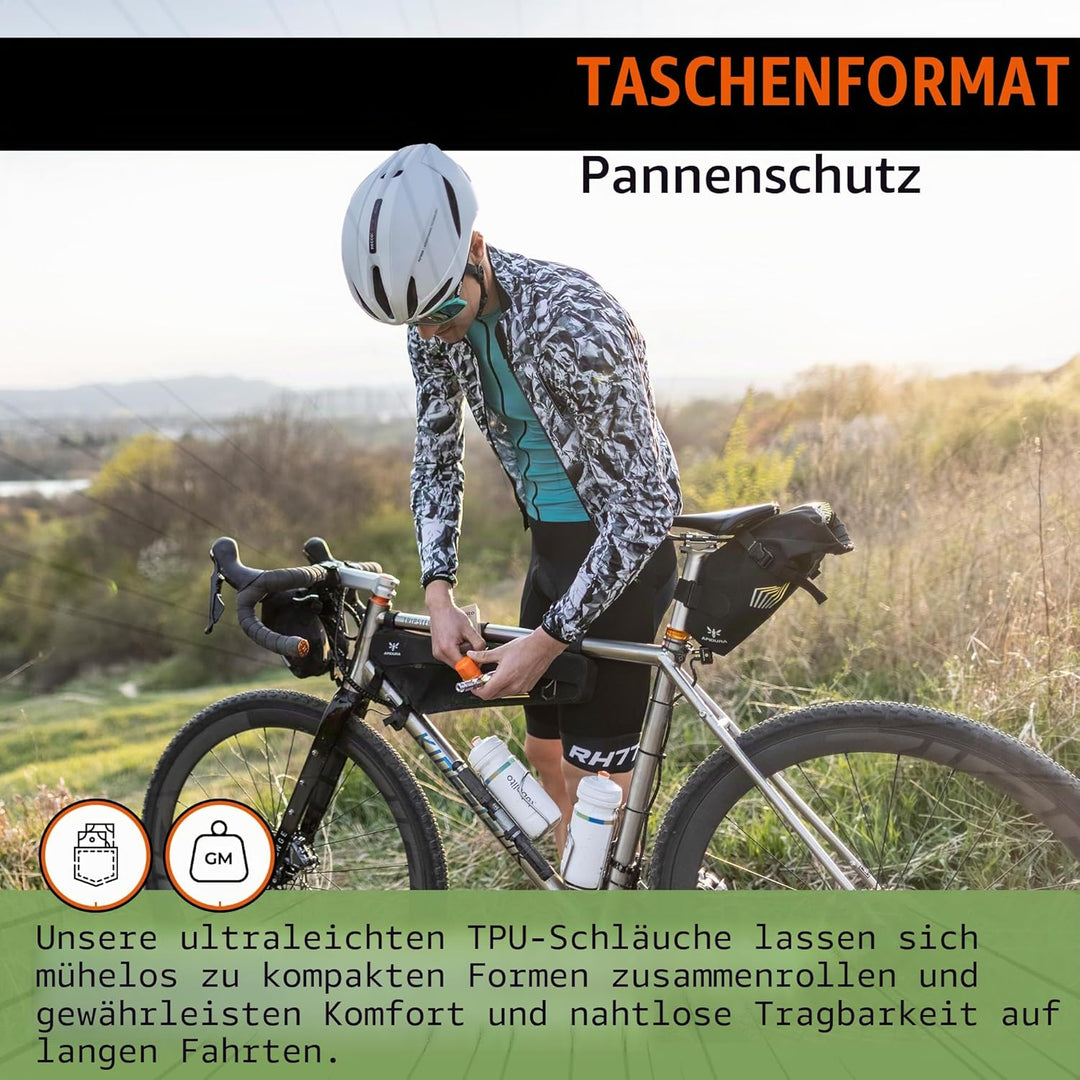 Tubo-Schlauch – CX/Gravel – 700c/28 Zoll – 60-mm-Ventil – Orange