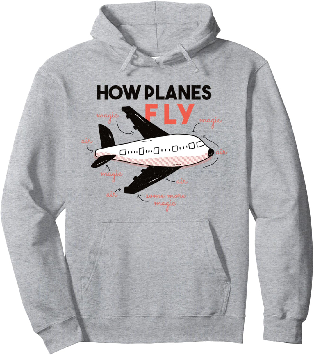 Wie Flugzeuge fliegen Lustiger Luftfahrtingenieur Pilot Pullover Hoodie