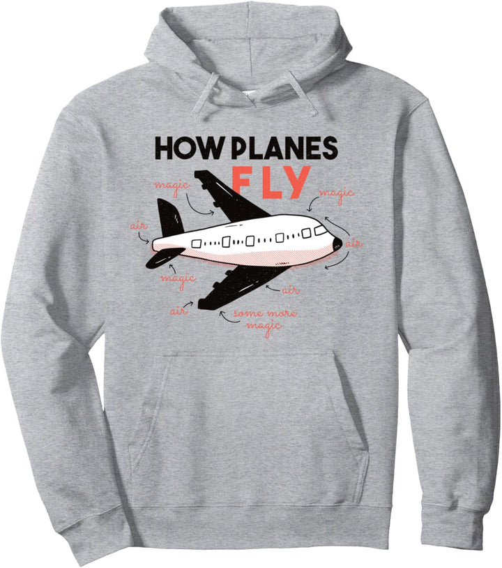 Wie Flugzeuge fliegen Lustiger Luftfahrtingenieur Pilot Pullover Hoodie