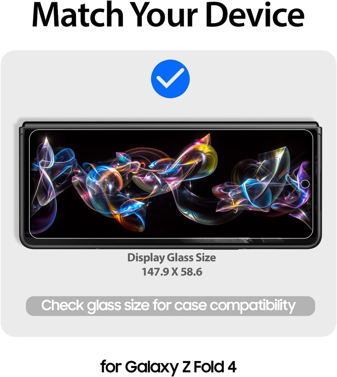 DOME GLASS Whitestone Displayschutzfolie für Samsung Galaxy Z Fold 4 2022, Handy-Bildschirmschutz au