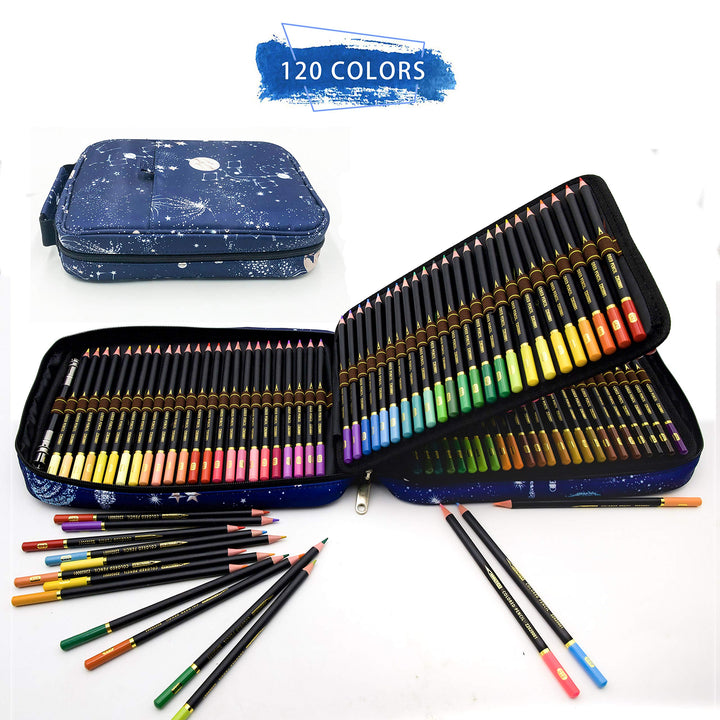 ZZONEART 120 Buntstifte Set mit Premium Zipper federtasche,Professionelles farbstift Zeichnen-Set fü