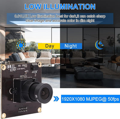 ELP No Distortion Kamera USB3.0 Compatible with Sensor Sony IMX291 50fps 1080P Webcam SUSB1080P01-LC