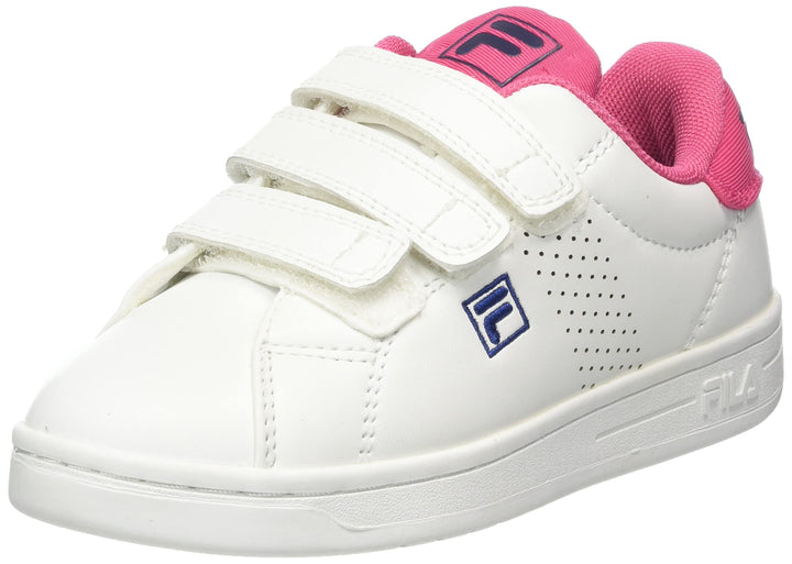 FILA Unisex Kinder Crosscourt 2 Nt Velcro Kids Sneaker 29 EU White Carmine, 29 EU White Carmine