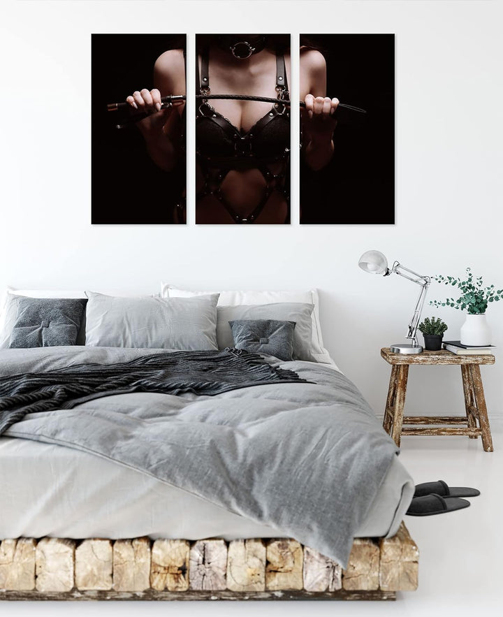 Domina als Leinwandbild 3 teilig | Grösse: 120x80 cm | Wandbild | Kunstdruck | fertig bespannt