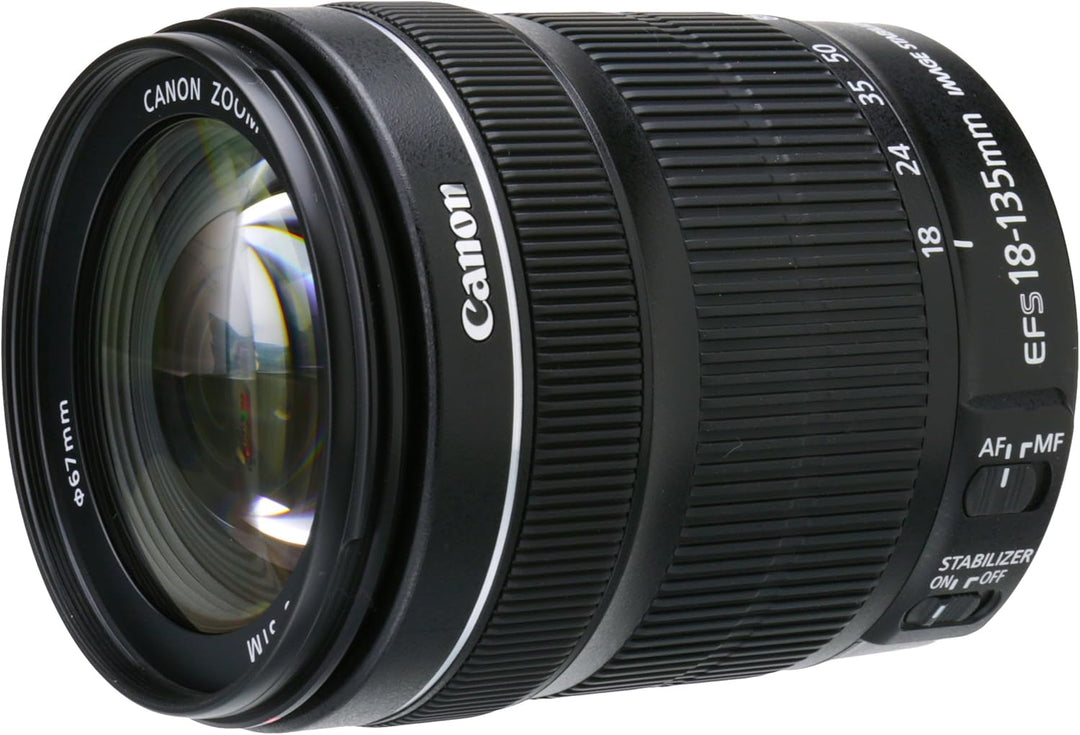 Canon EF-S 18 -135mm, F/3.5 -5.6 is STM Objektiv schwarz, schwarz