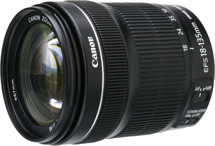 Canon EF-S 18 -135mm, F/3.5 -5.6 is STM Objektiv schwarz, schwarz