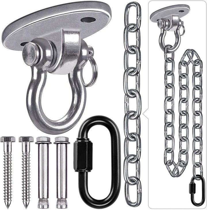 Besthouse Schaukel Haken Deckenhaken Hanging Kits, 360 Grad Edelstahl Deckenhaken Kapazität 450 kg m