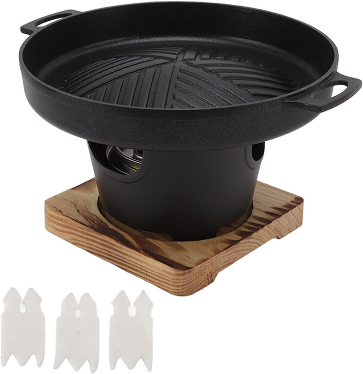 Camping Grill, Schwarz Mini Stilvoller Antihaft Grill Mobil, Tragbarer Kleiner Holzkohlegrill für Ca