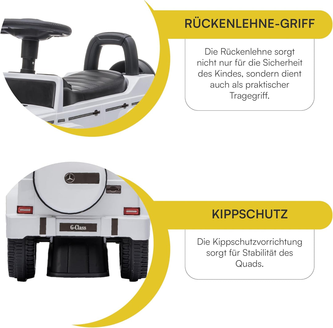 SUV Mercedes Ride-On Schiebeauto für Kinder von 1-4 Jahren, realistische Geräusche, rutschfeste Räde