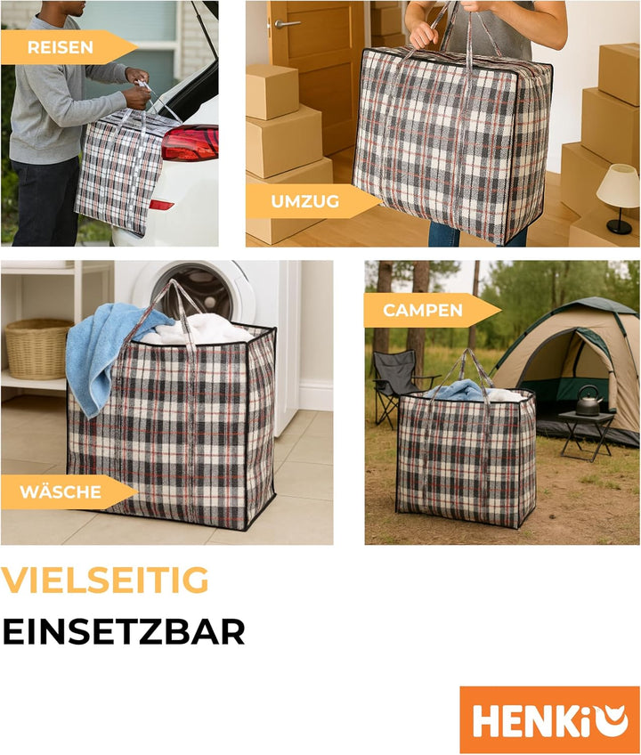 140L XXXL Extra Gross Aufbewahrungstasche Storage Bag, Umzugtasche, Jumbo Karton Travel Organizer, R