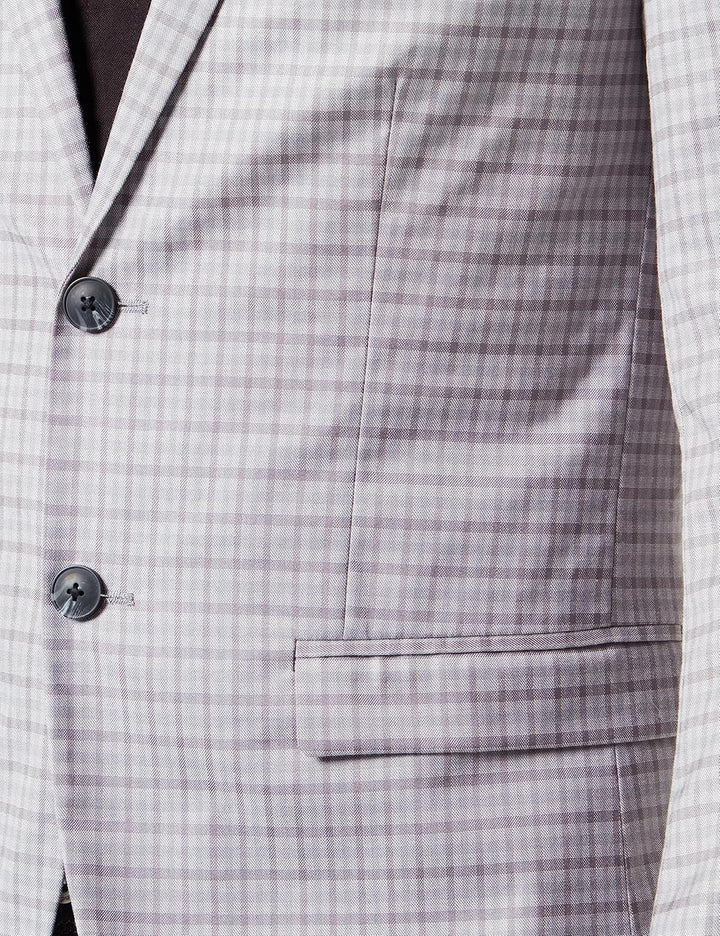 JACK & JONES Herren Jprfranco Check Blazer Anzugjacke 52 Light Grey Melange/Checks:super Slim Fit, 5