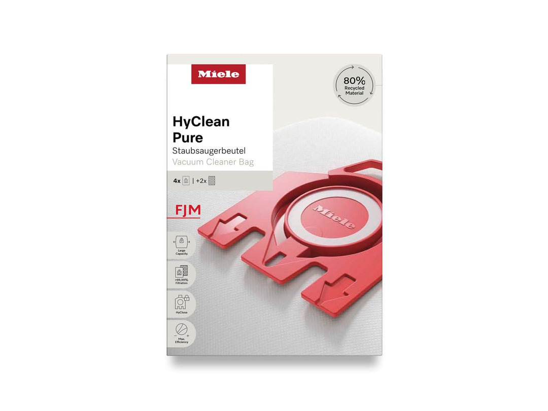 Miele Original Zubehör - Staubsaugerbeutel HyClean Pure FJM/Mit Bester Filtrationsleistung/Schliesst