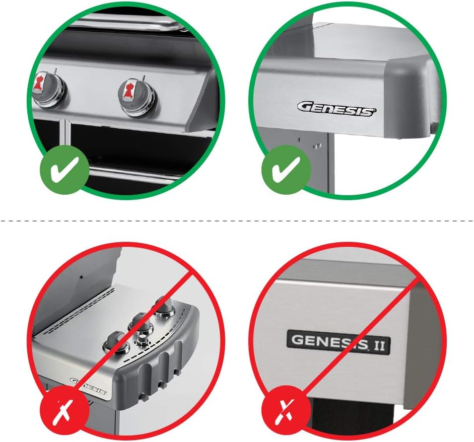 Weber 7621 Flavorizer Bars Emailliert für Genesis 300 Serie ab 2011 (Packung mit 2) 17.6 x 2.2 x 9.6