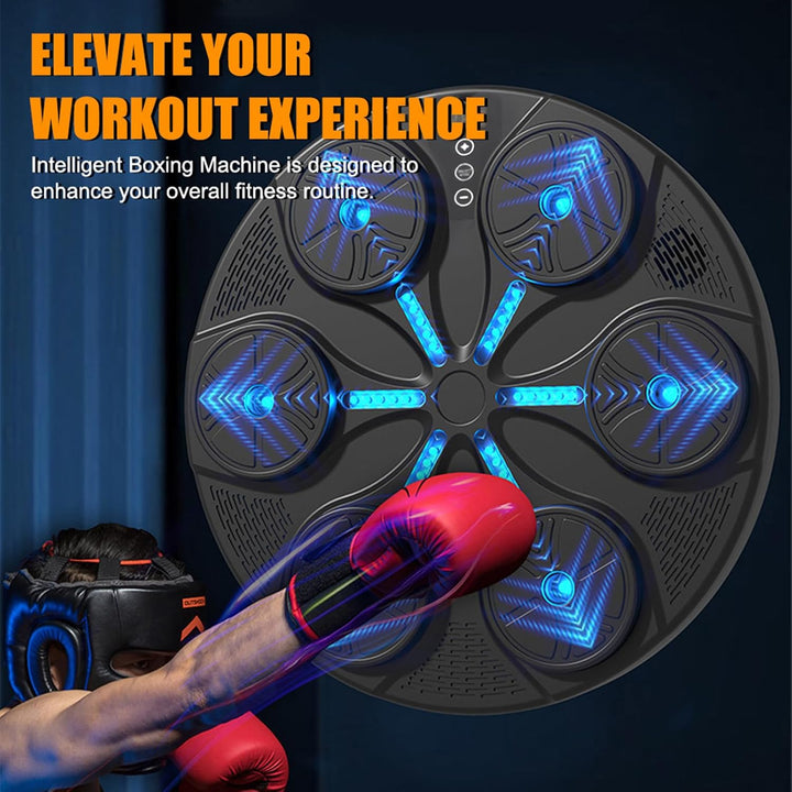 Music Boxing Machine mit Bluetooth, LED, 8 Geschwindigkeits, Zähler Schwarz, Schwarz