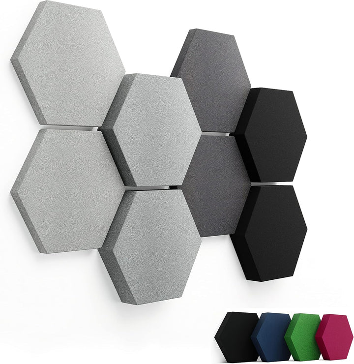FENNEXT ® Velvet Schallabsorber Wand - Dekorative Hexagon Akustikpaneele für Gaming, YouTube Studio,