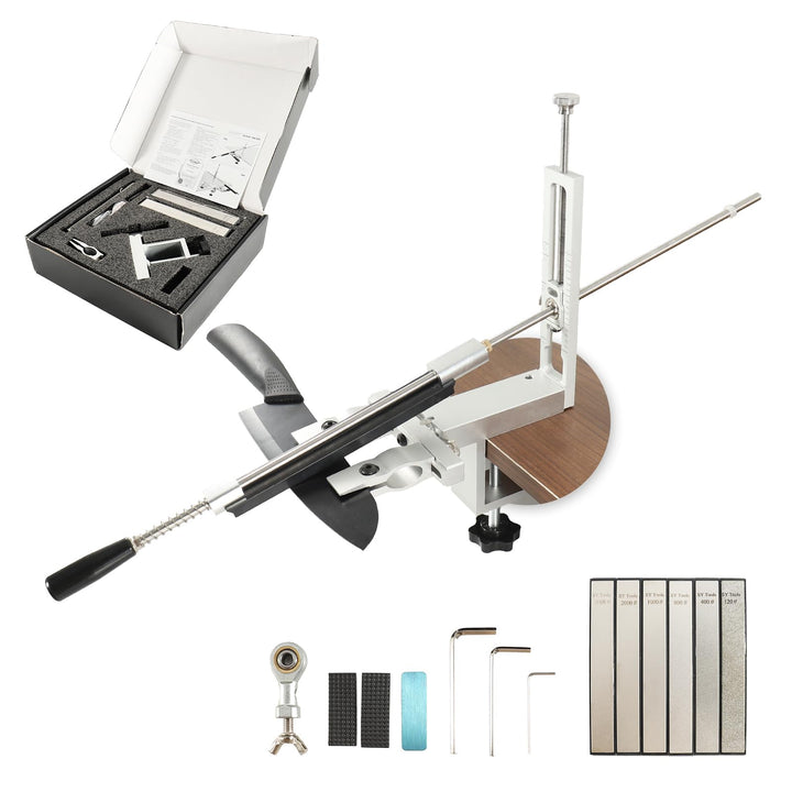 Messerschärfer Profi, Knife Sharpener, Messerschleifer Aluminium 360° Flip Drehung mit Festem Winkel