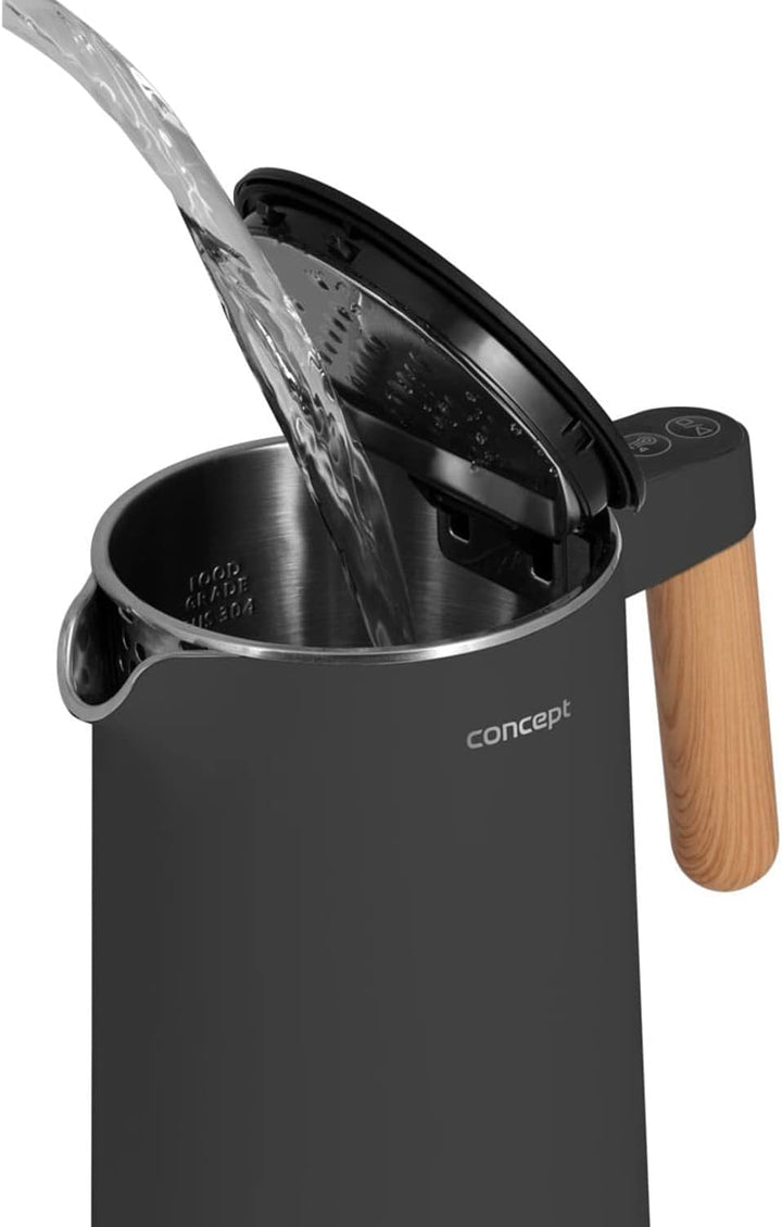Concept RK3302 Wasserkessel Wasserkocher mit Temperaturregelung 1,5L KEEP WARM-Funktion Wasserstanda