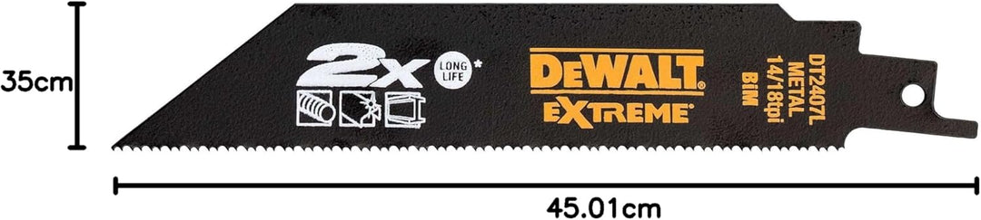 DeWalt 12-tlg. Extreme Bi-Metall Sägeblätter-Set (für Holz- und Metallsägearbeiten, robust und langl