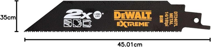 DeWalt 12-tlg. Extreme Bi-Metall Sägeblätter-Set (für Holz- und Metallsägearbeiten, robust und langl