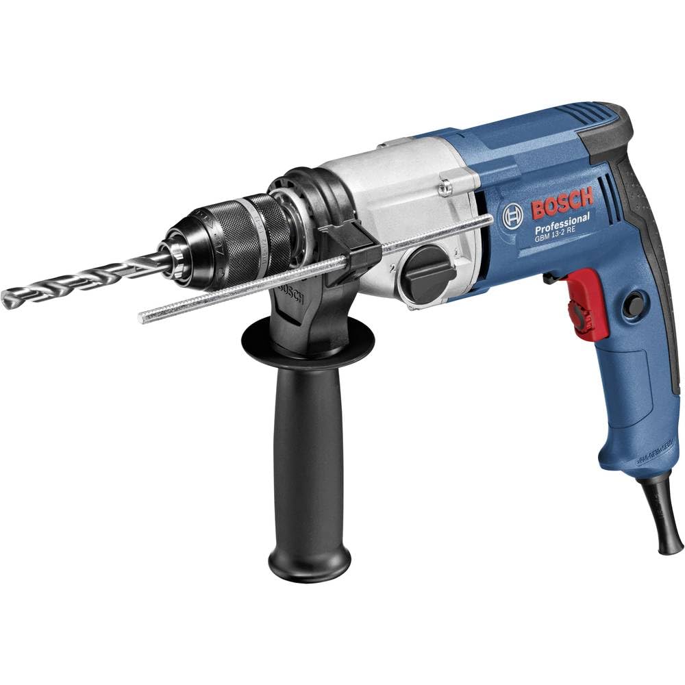 Bosch Professional Bohrmaschine GBM 13-2 RE (inkl. Hochpräzises Schnellspannbohrfutter, 1,5 - 13mm,