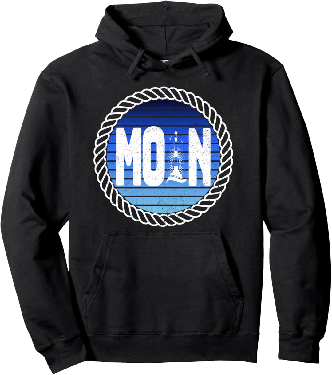 Moin Leuchtturm - maritimes Nordsee & Ostsee Urlaubsdesign Pullover Hoodie