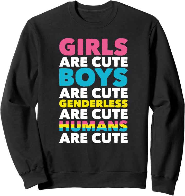 Menschen sind süss Pan Pride Queer LGBT Geschenk Pansexuell Sweatshirt