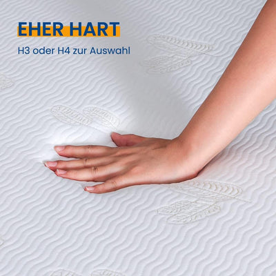 Newentor® Matratzen Topper 90x200cm H4 H5 Hart, Matratzentopper 90x200 Gel Boxspringbett Schlafsofa,