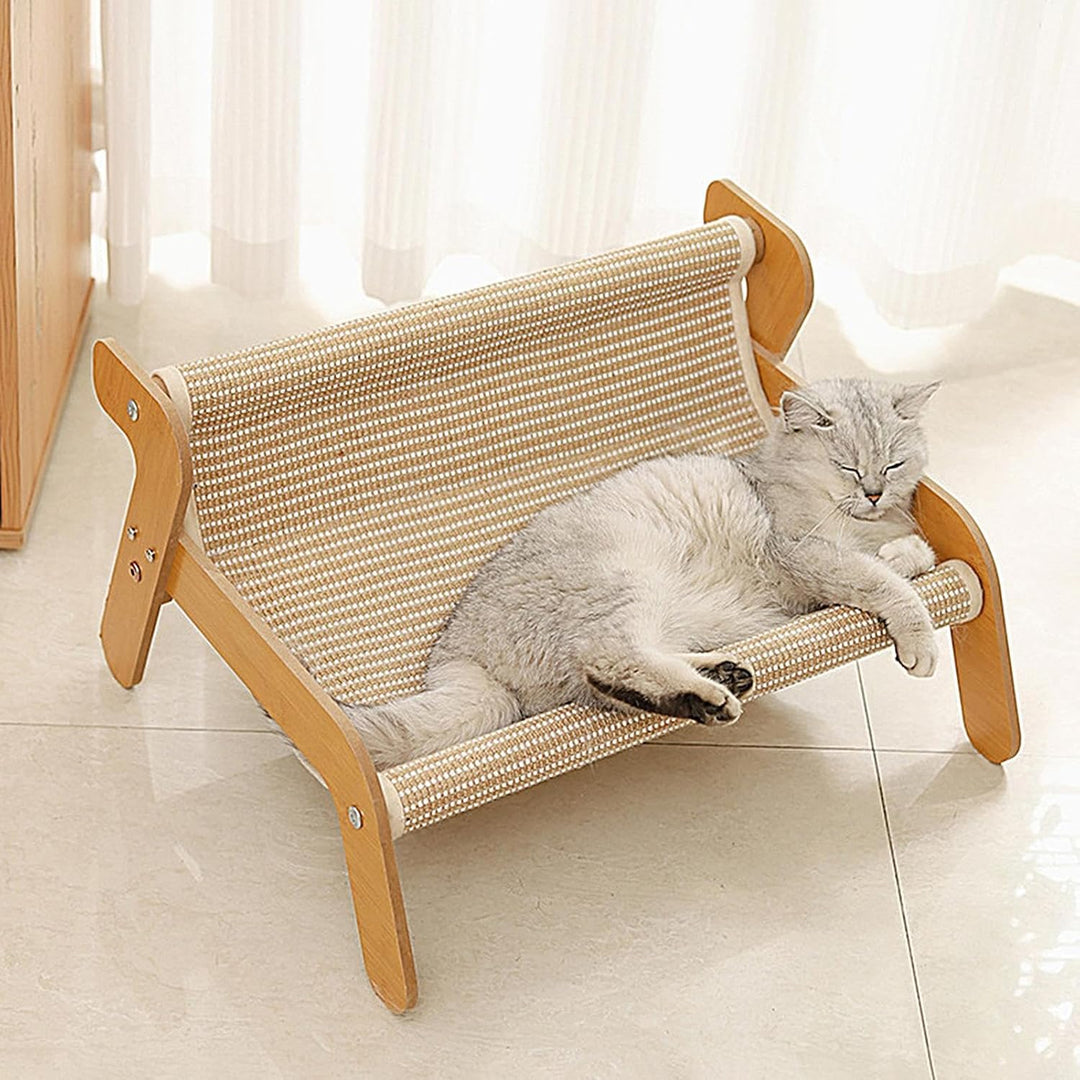 Sisal Kratzstuhl für Katzen – Outdoor & Indoor Katzen-Lounge-Stuhl, 2-in-1 & Bett | Stabiles, hausti