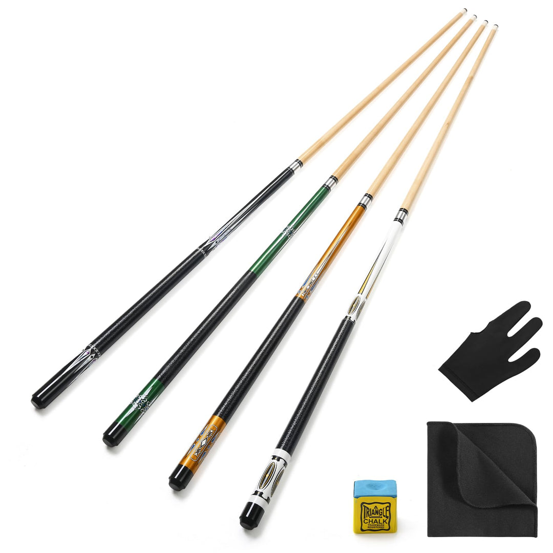 ASMPCUE Pool Queue, 58 Zoll Billard Queue Hardwood Pool Cue 13mm Spitzen für Professionelle Billards