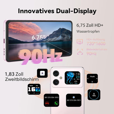 CUBOT A20 Handy Ohne Vertrag Android 14,6.8'' HD+ 12GB+128GB/1TB Erweiterbar Günstig Smartphone, Dua