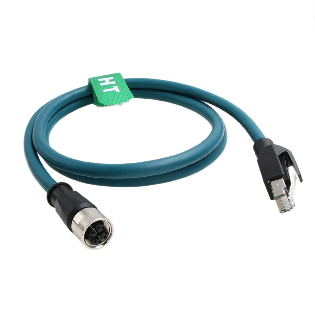 HangTon Ethernet Kabel M12 X-codiert 8 Pin Buchse auf RJ45 Cat7e Patch Cord für Industrielle Automat