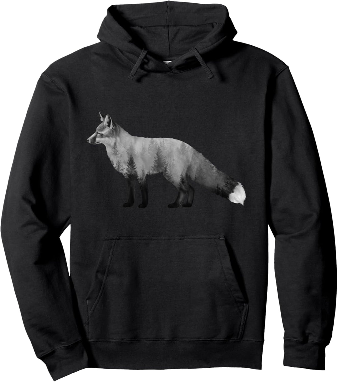 Fuchssilhouette Fuchs Füchse Wald Natur Designs Pullover Hoodie