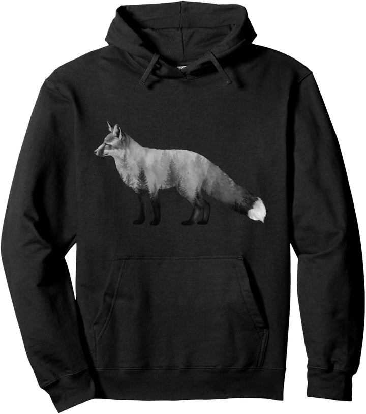 Fuchssilhouette Fuchs Füchse Wald Natur Designs Pullover Hoodie