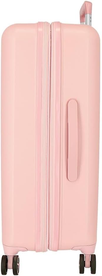 Reebok Roxbury Koffer-Set, Rosa, 55/70 cm, robust, ABS-Kunststoff, integrierter TSA-Verschluss, 119,