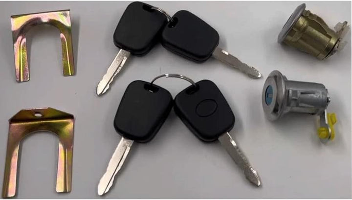 VHEUHZ Türschloss Nuckel kompatibel mit Citroen C1 Peugeot 107 Aygo Zylinder Türschliesszylinder Sch