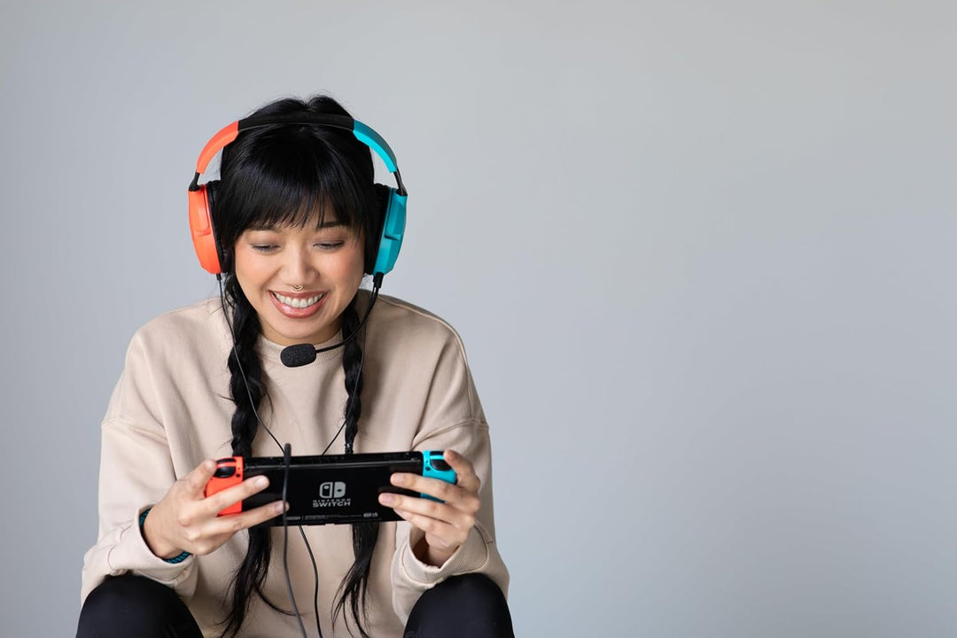 Turtle Beach Recon 50 Rotes/Blaues Gaming-Headset für Nintendo Switch, PS5, PS4, Xbox Series X|S, Xb