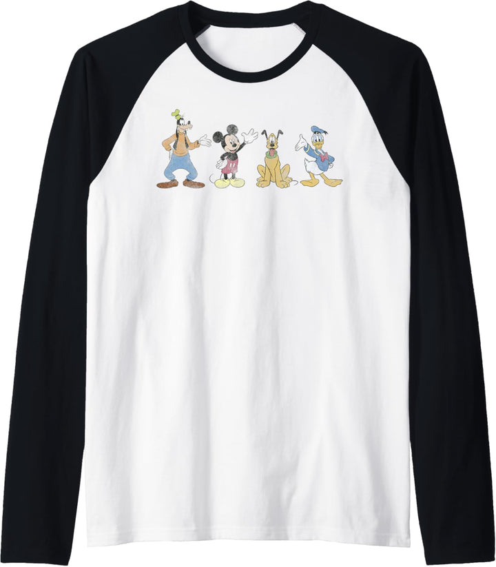 Aufstellung der Disney Mickey Group Raglan
