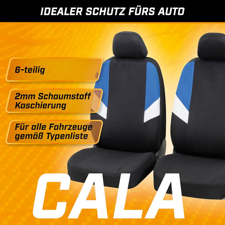 Walser Auto-Sitzbezug Cala 2 Vordersitzbezüge, Universal PKW-Sitzbezüge Polyester, Auto-Schonbezüge