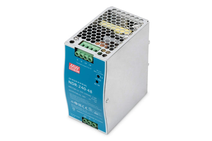 DIGITUS Industrielles Netzteil - Hutschienen-Montage - Output 48V DC / 5A / 240W - Input 100-240 VAC