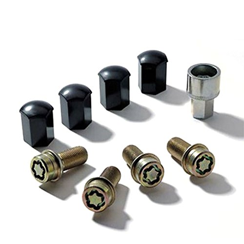 Volkswagen 000071595 Radsicherung Radschrauben M12x1.5x25 Radschraubenschloss-Satz Radsicherungsschr