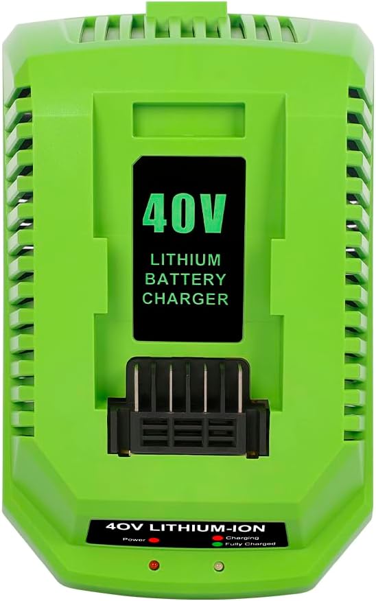 Ersatz-Akku-Ladegerät 40V 2A kompatibel mit Greenworks 40V Batterie Lithium Ionen 29482 29962 29472