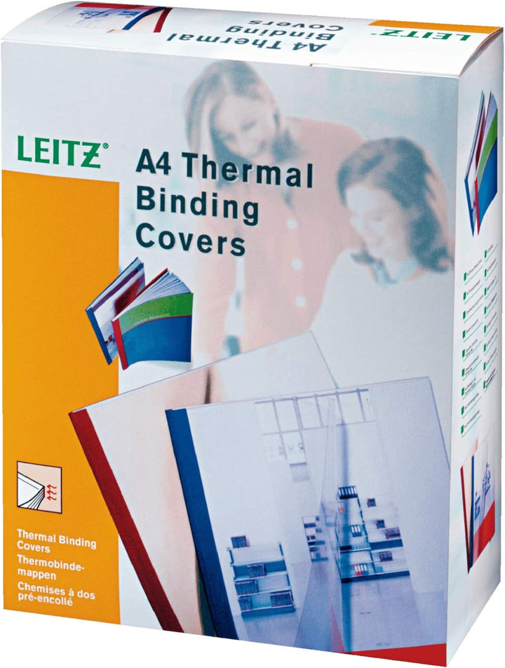 Leitz 177160 Thermobindemappe Standard, A4, Rückenbreite 4 mm, 100 Stück, weiss
