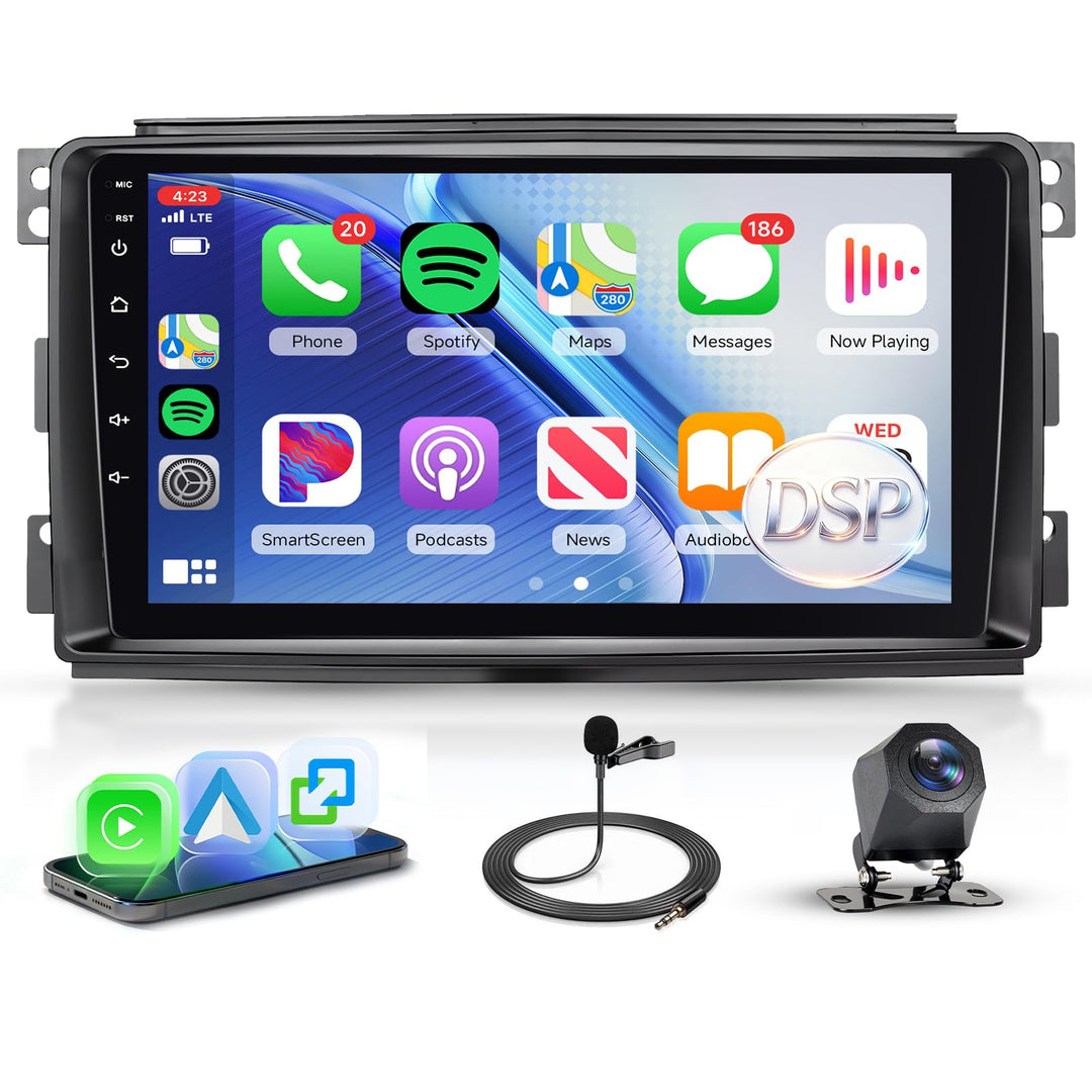 5G WiFi 9" Rimoody Android Autoradio für Mercedes Benz Smart Fortwo 2005-2010 Wireless Carplay Touch