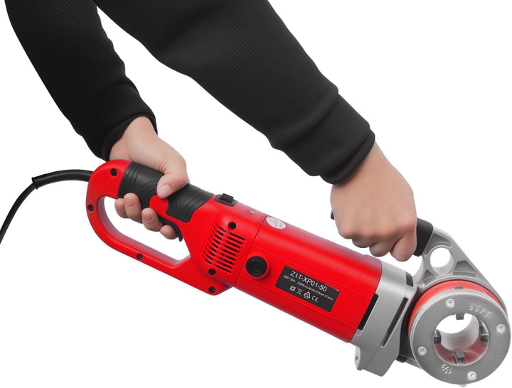 Elektrischer Rohrgewindeschneider mit 6 Schneidköpfen 2'',1-1/2'',1-1/4'',1'',3/4'',1/2'' Gewindesch