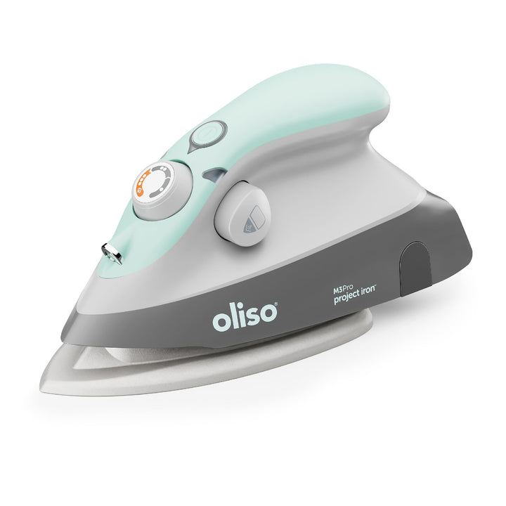 oliso M3Pro Textil-Kompakt-Dampfbügeleisen mit Solemate-Heissbügelablage