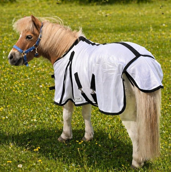 Fliegendecke + Halsteil, abnehmbar Netz fest 65 70 75 80 85 90 95 100 cm Minishetty Falabella Shetty