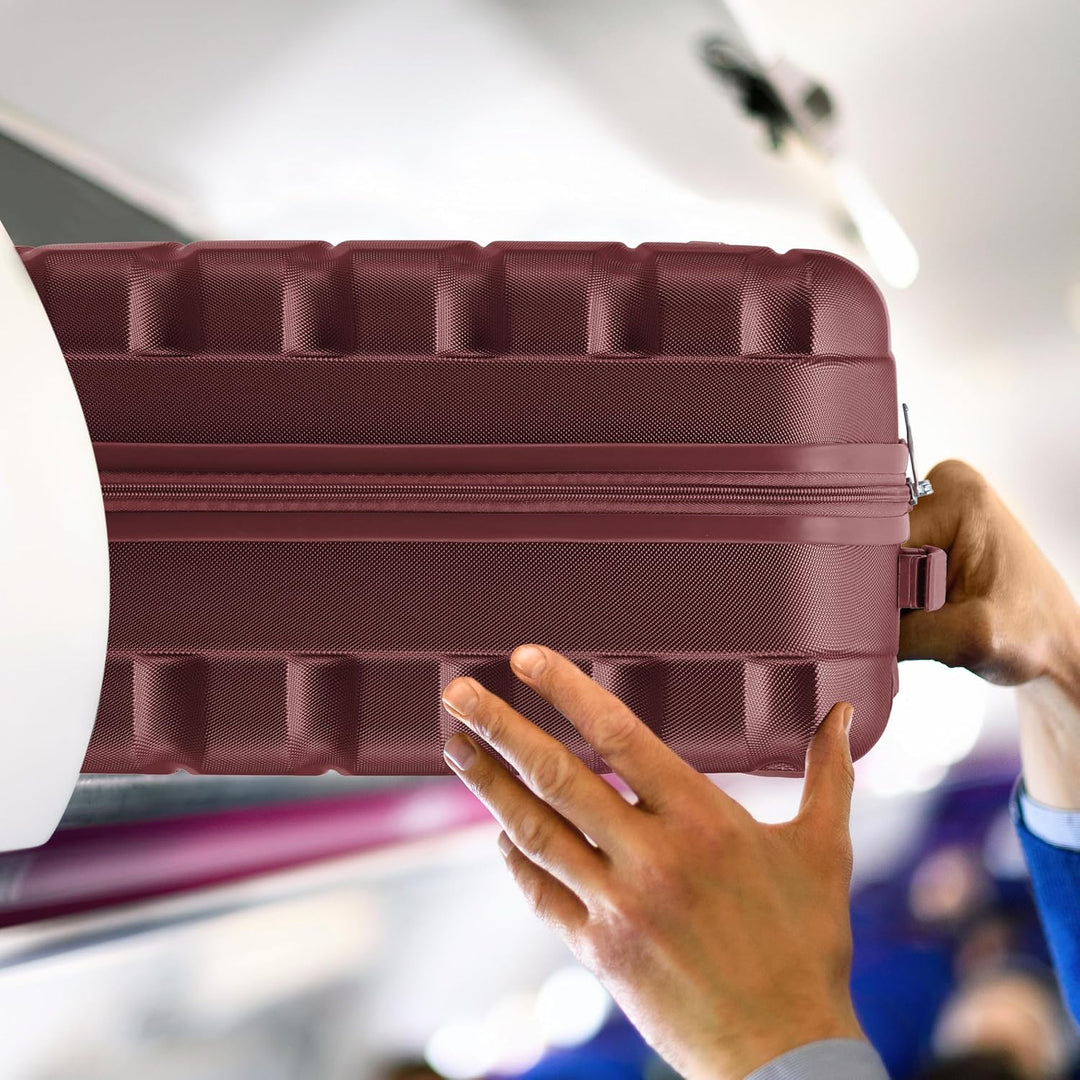 Flight Knight 3er-Pack Leichte 4-Rad-abs-hartschalenkoffer Handgepack, Zugelassen Fur Uber 35 Flugge