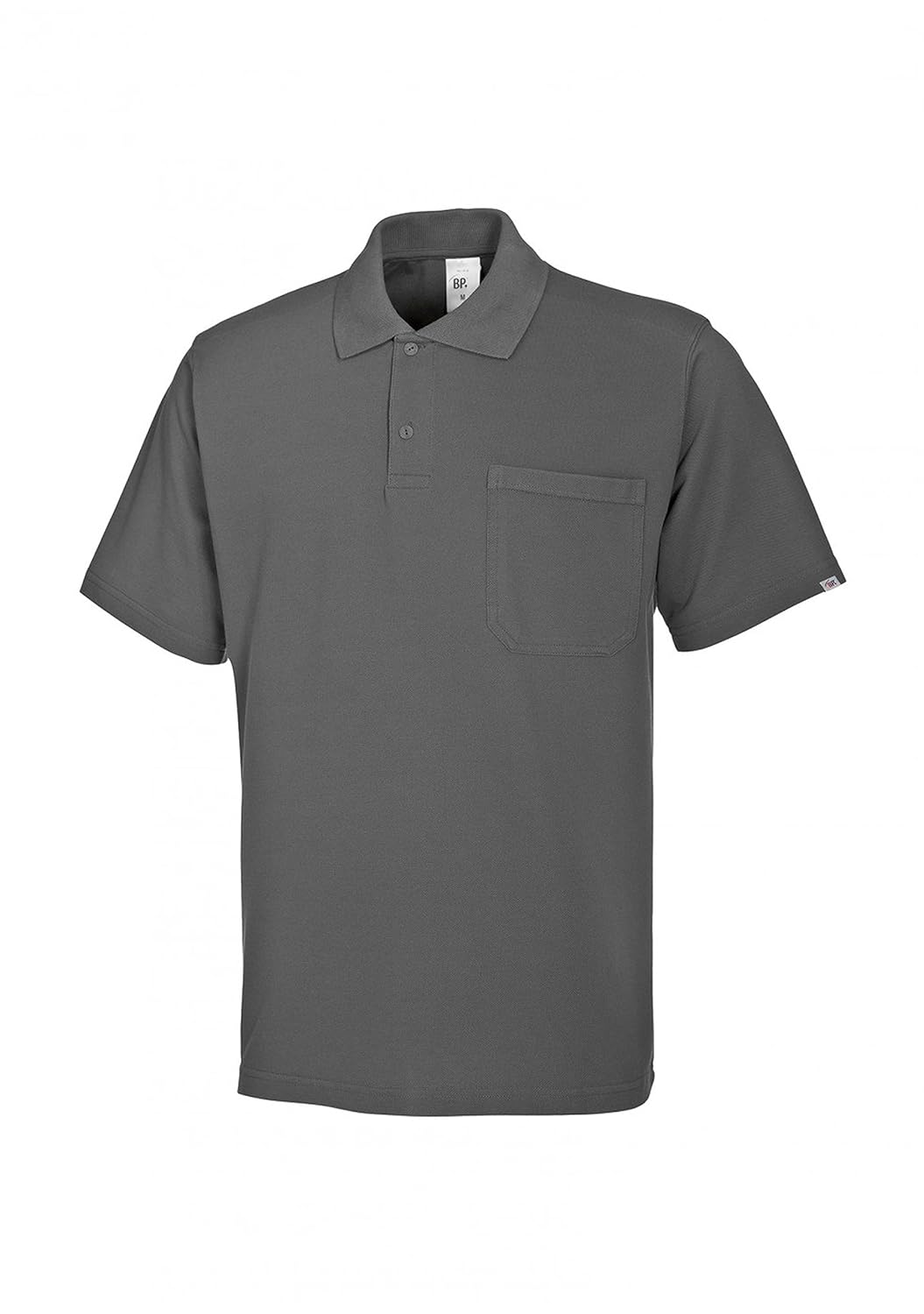 BP 1612-181-53-M Unisex-Poloshirt, 1/2 Ärmel, Polokragen mit Knopfleiste, 70 cm, 220,00 g/m² Stoffmi